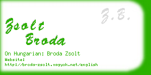 zsolt broda business card